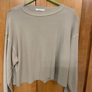 Zara raw edge sweatshirt